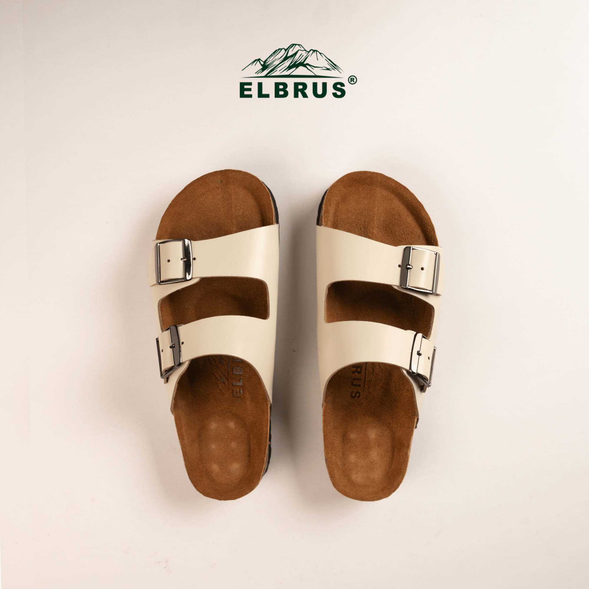 Elbrus - Lunis Sendal Kulit Pria (Ivory)