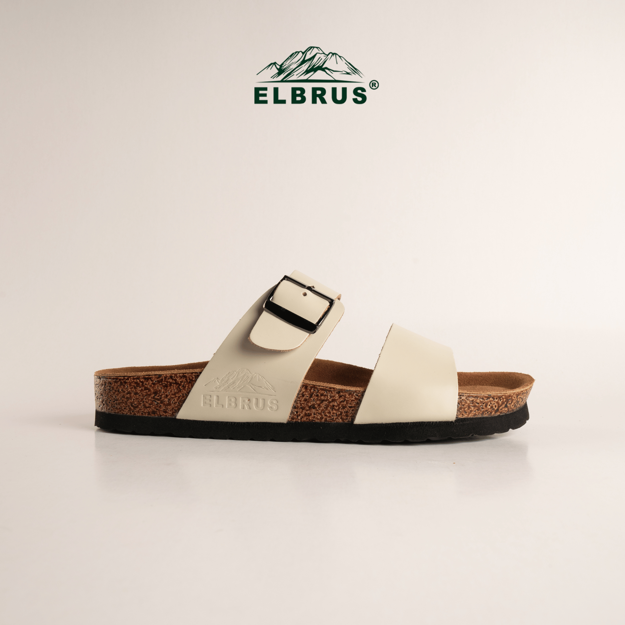 Elbrus - Solis Sendal Kulit Pria (Ivory)