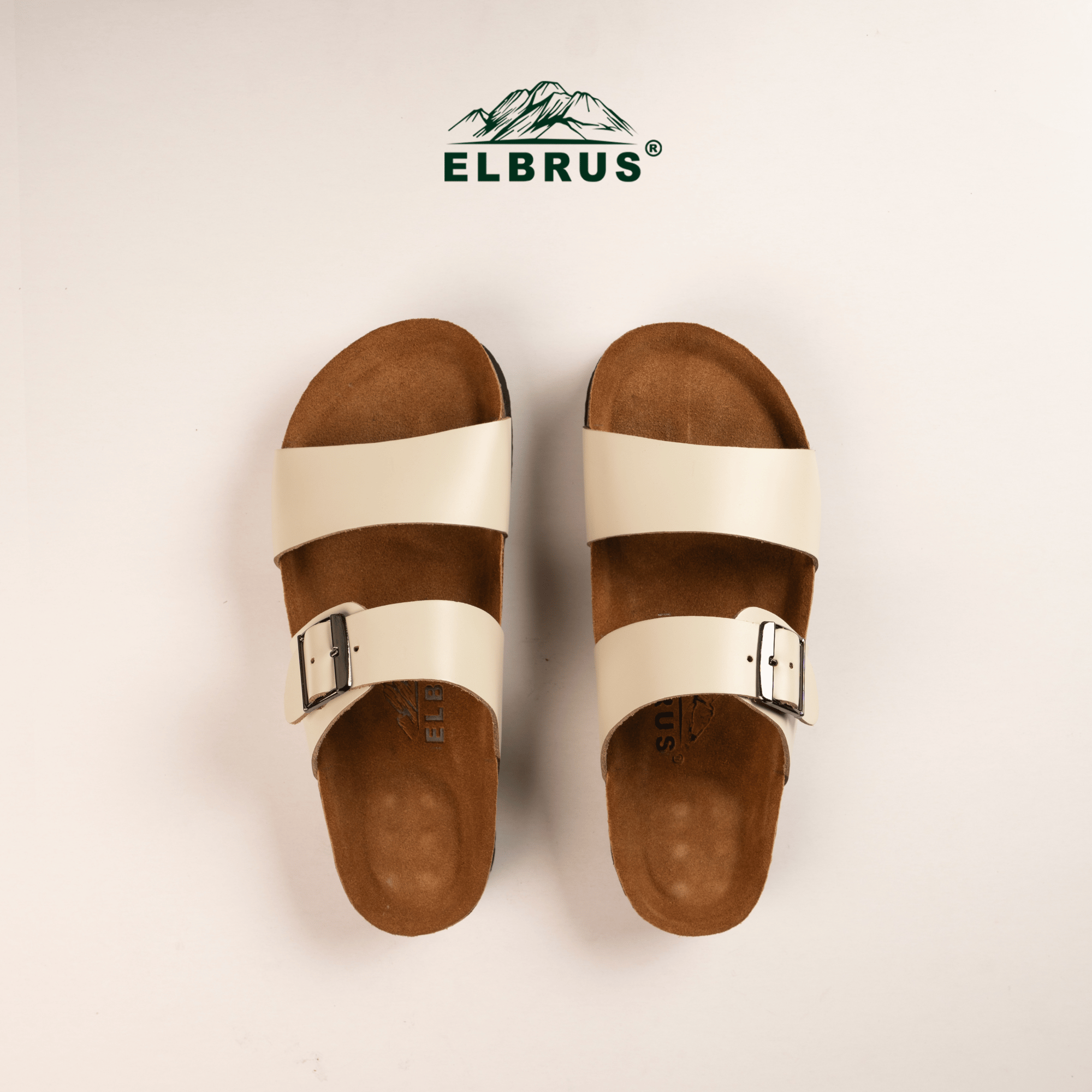 Elbrus - Solis Sendal Kulit Pria (Ivory)