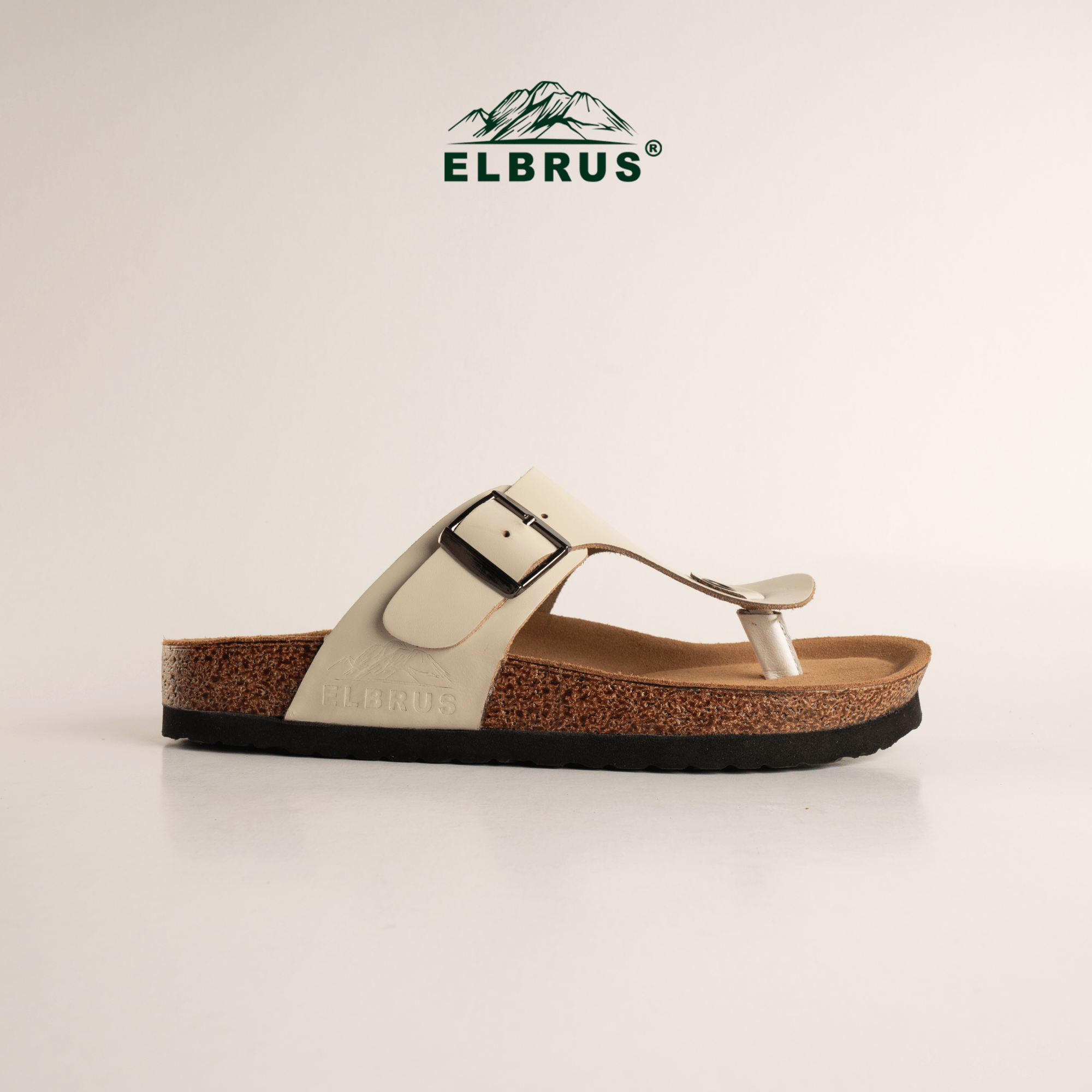 Elbrus - Tento Sendal Kulit Pria (Ivory)