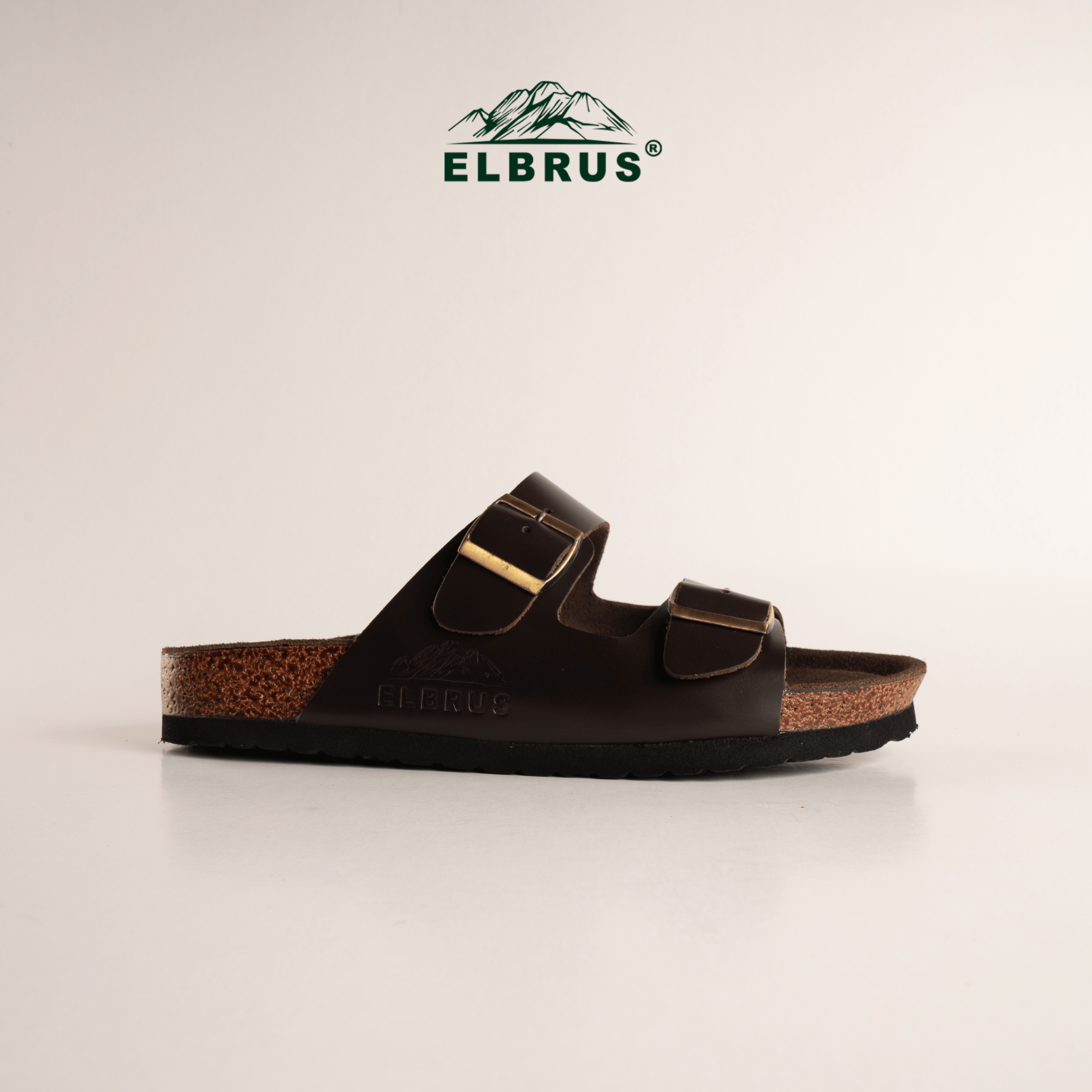 Elbrus - Lunis Sendal Kulit Pria (Espresso)