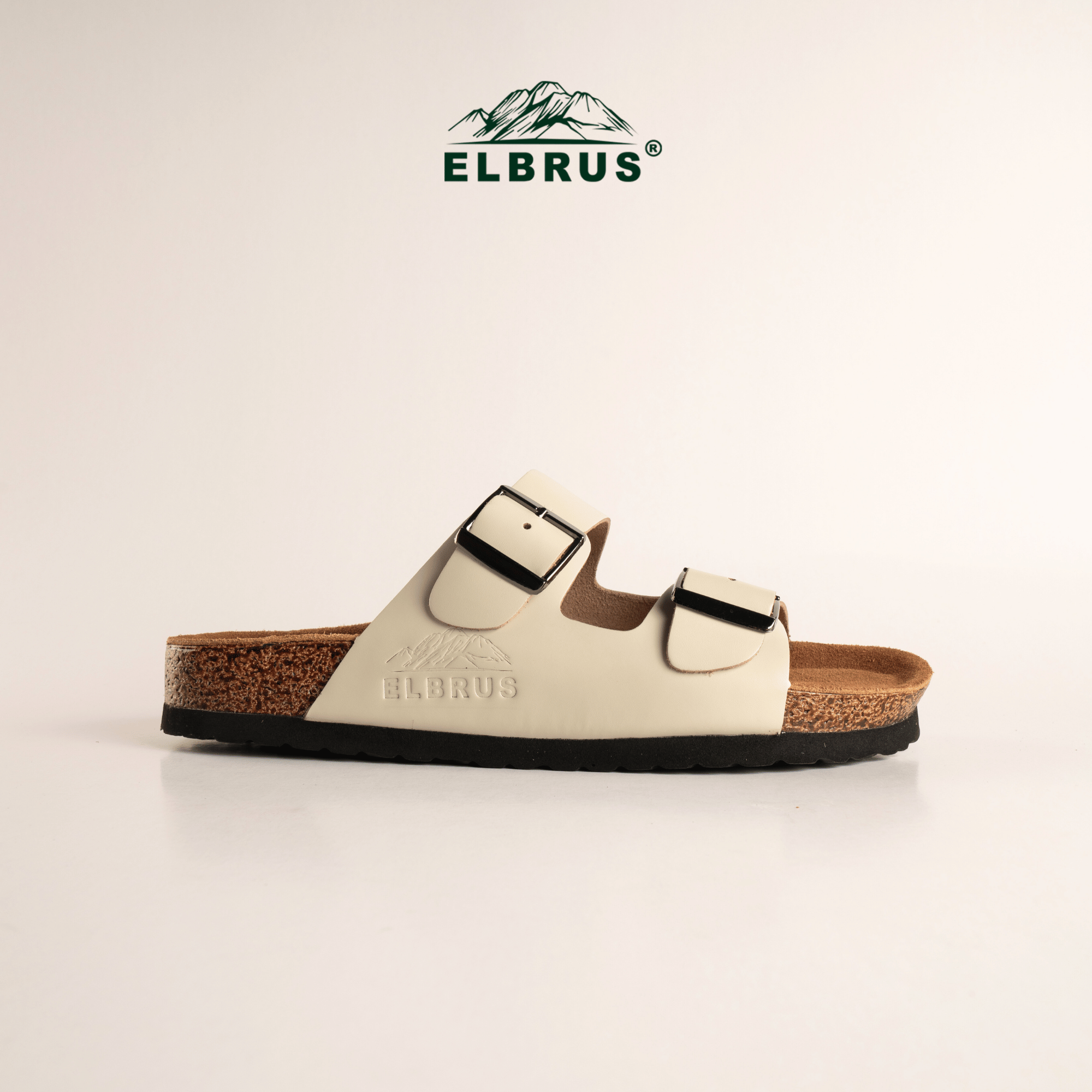 Elbrus - Lunis Sendal Kulit Pria (Ivory)